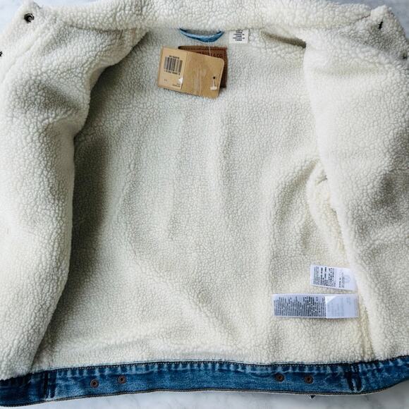 Levi's Womens Stellar Sherpa Trucker Denim Jean Jacket Size XS NEW $108 Classic - Picture 7 of 10